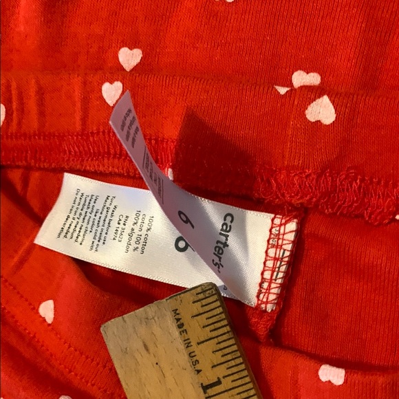 Carter's - Sz6 - Red Heart Kids Pajamas - Picture 6 of 7